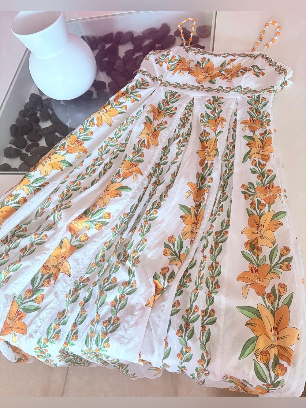 FARM Rio White Dress with Orange Floral Print - Picture 4 of 15